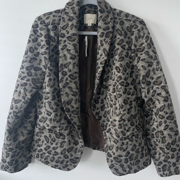 LOFT Jackets & Blazers - Loft Wool Leopard Coat